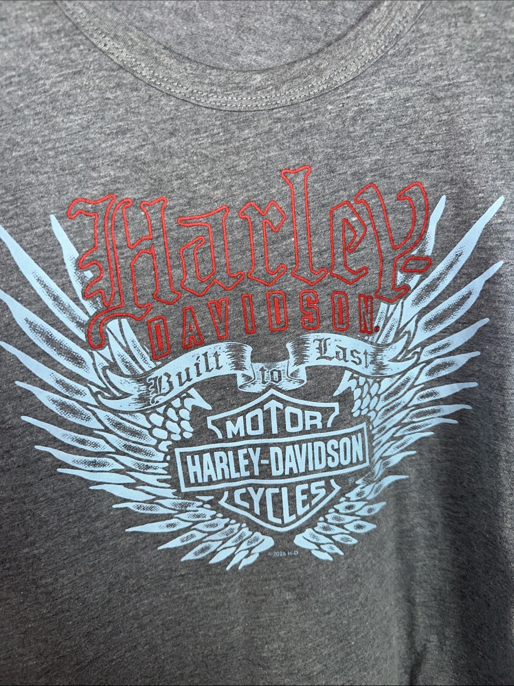 Harley-Davidson Grey Tank with Red and Light Blue Graphic - Picture 5 of 6